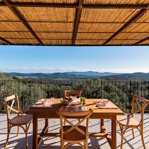 Admire panoramic views of the valley from your huge, private terrace