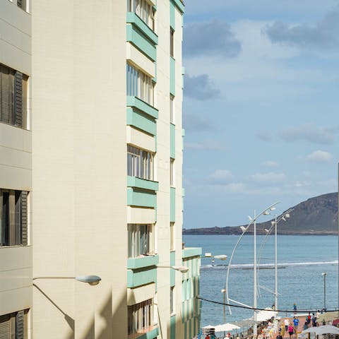 Catch a glimpse of the sea through the apartment windows 