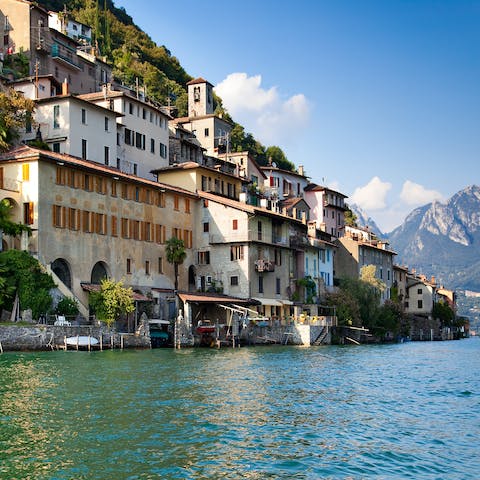 Stay in the picturesque city of Lugano, just a five-minute walk to the waterfront