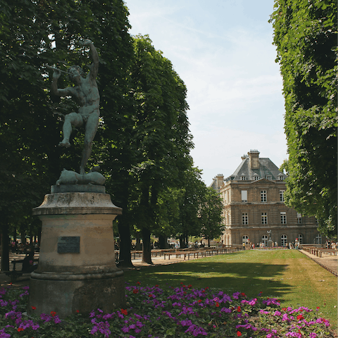 Escape the bustle and stroll around the Luxembourg Gardens