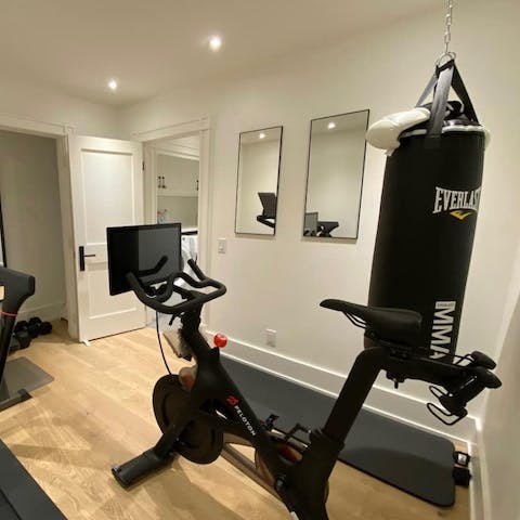 Work up a sweat with a spin class in the home gym