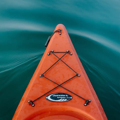 Rent a kayak or paddle board for a day of fun on the water