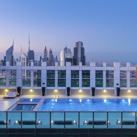 Treat yourself to a glamorous stay in Dubai – just a ten-minute stroll from the World Trade Center metro station
