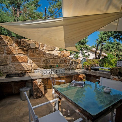 Get cooking in the outdoor kitchen