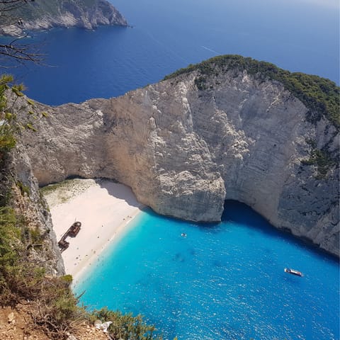 Stay in Zakynthos – just a boat ride away from the famous Shipwreck beach 