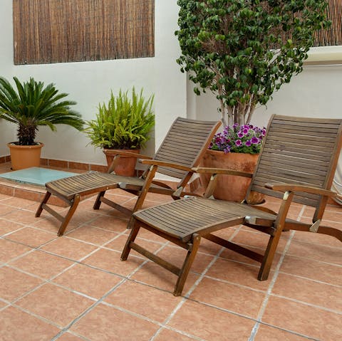 Lounge on the sun-drenched terrace