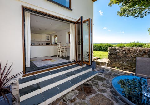 Open up the bi-folds to make the most of indoor-outdoor living