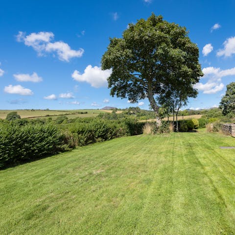 Enjoy the countryside views from your private garden