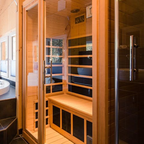 Start the day in Scandi style with an invigorating session in the infrared sauna