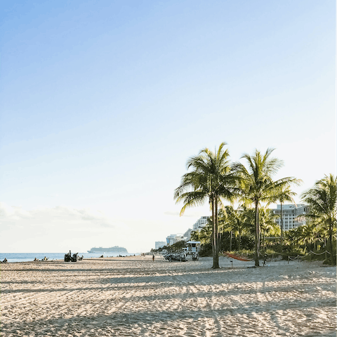 Stroll to Las Olas Beach to play volleyball or build sandcastles