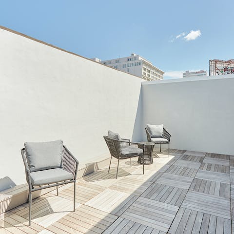 Take advantage of sunny days to relax on your private balcony