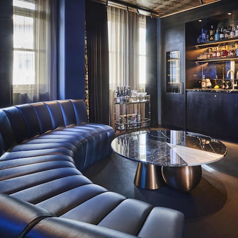 Experience all the glamour of a rock star life in this sophisticated lounge area 