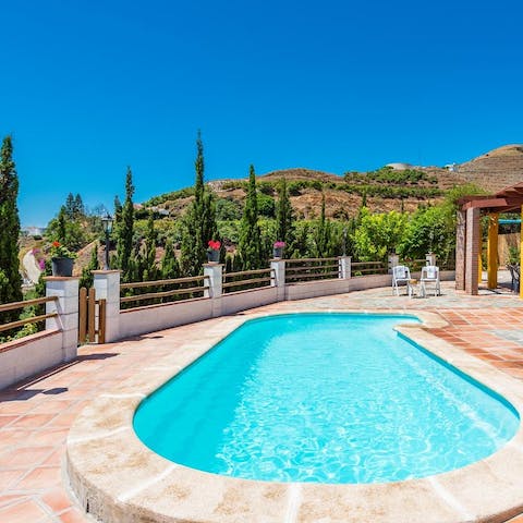 Take cooling dips in your plunge pool, surrounded by the luscious landscape