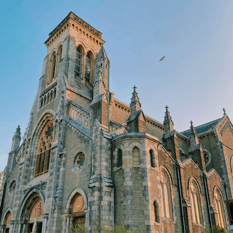 Admire historic sights like Sainte-Eugénie Church, less than forty minutes away by car