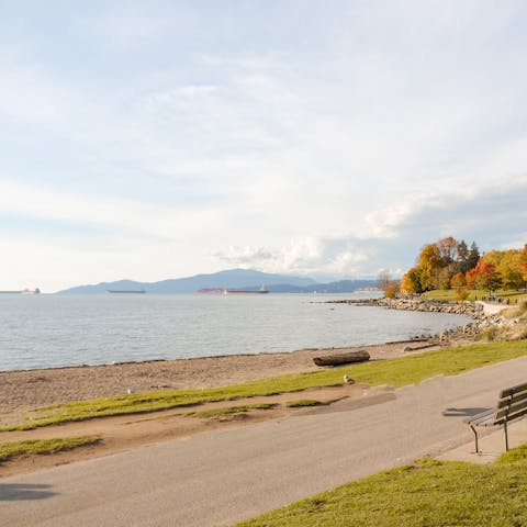 Soak up the scenery as you take a stroll around Stanley Park