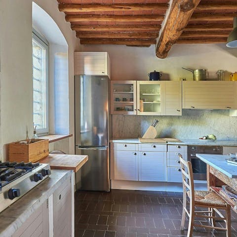 Rustle up pasta for dinner in the country kitchen