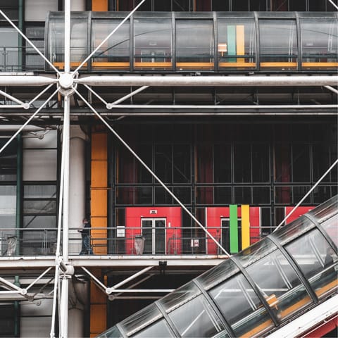 Experience the diversity of the city from the Pompidou Centre – only a five–minute walk away