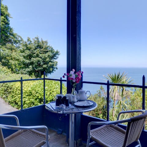Enjoy your morning coffee and hearty breakfast with a side of sensational sea views
