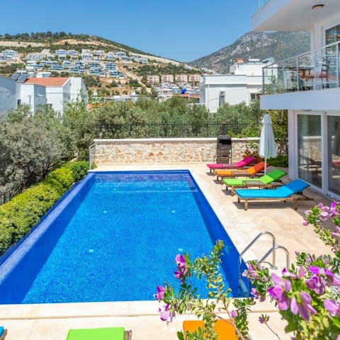 Swim in the private pool when you're exploring the Turkish coast
