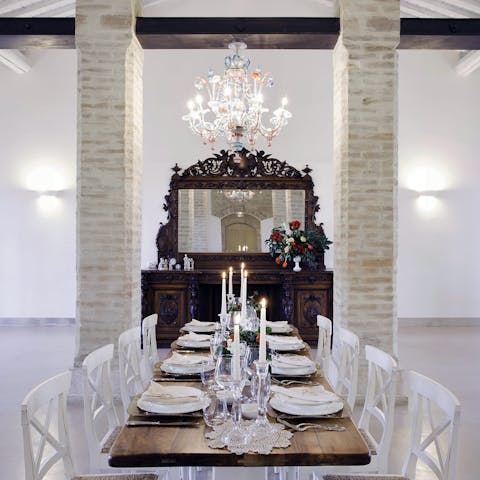 Enjoy elaborate family dinners