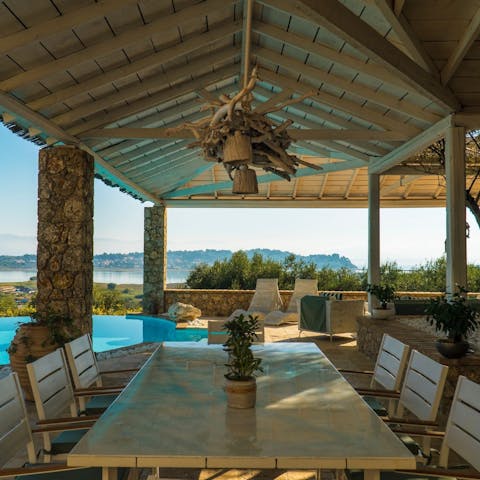 Make up a pitcher of kumquat cocktails to sip on at the dining table on the covered terrace