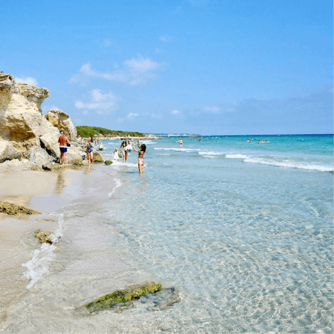 Enjoy a day on Puglia's coast – there are plenty of sandy beaches a short drive away