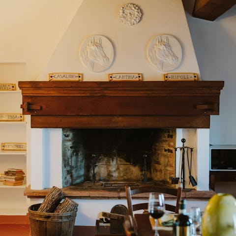 Make yourself at home in front of the roaring fire