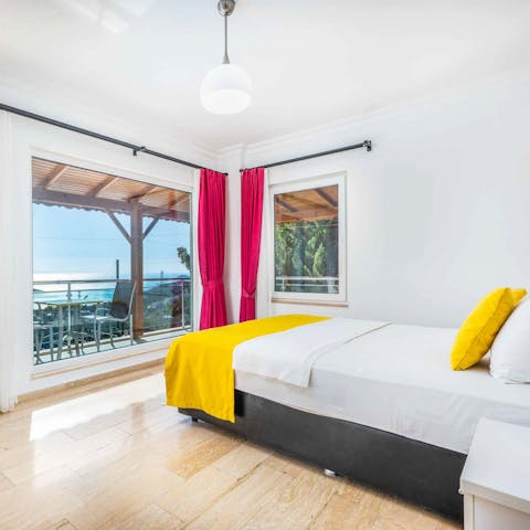 Wake up to gorgeous sea views from the balcony of an upstairs bedroom