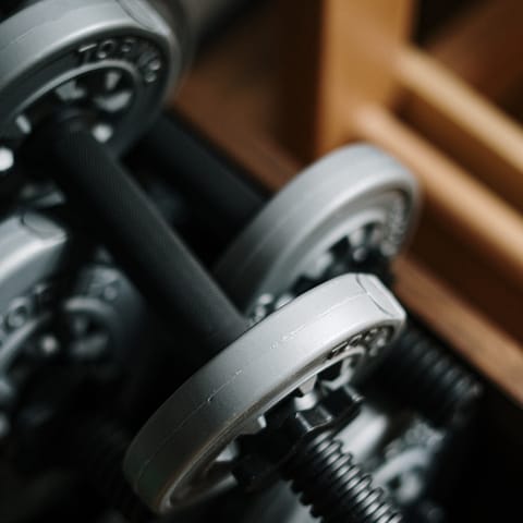 Work up a sweat in the shared on-site fitness centre