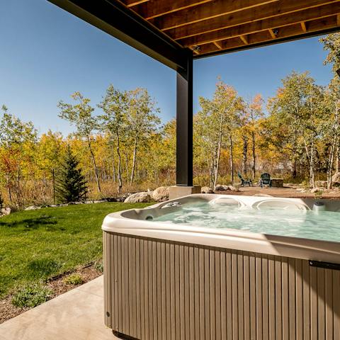 Take a dip in the hot tub