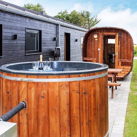 Settle into the hot tub for a lesson in relaxation 