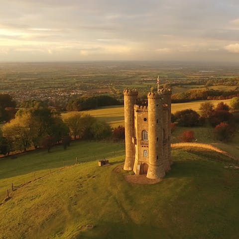 Admire the wonderful views while taking a walk near Broadway Tower 