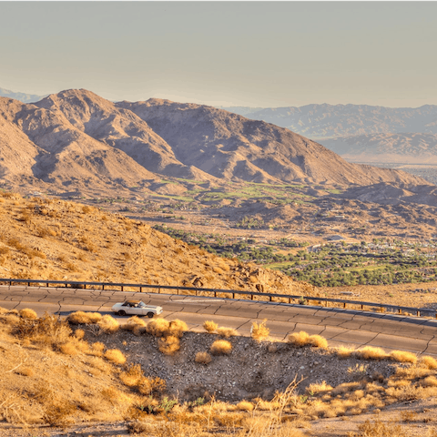 Take a road trip to Coachella Valley, just a forty-minute drive away