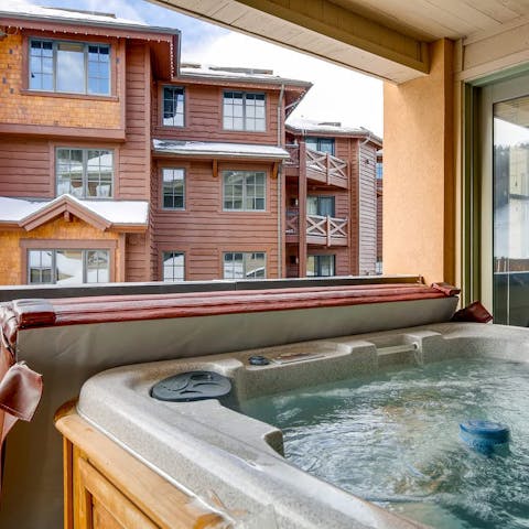 Soak in the hot tub after a long day out on the slopes