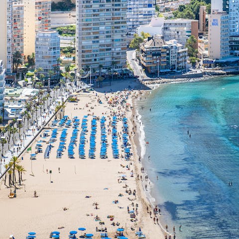Stroll out to the beach right on your doorstep and spend the day on Playa de Levante