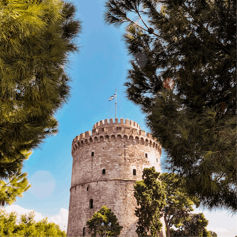 Visit the historic White Tower of Thessaloniki