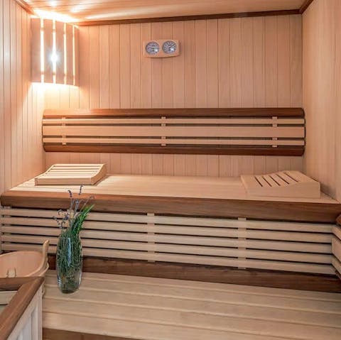 Relax in your own private sauna