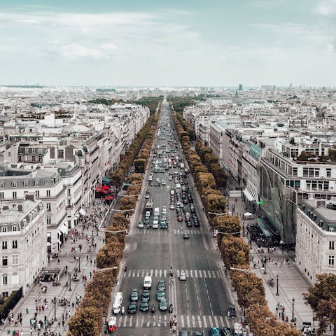 Stay in the heart of Paris at this Montmartre home a twenty-minute drive from the Champs-Elysées