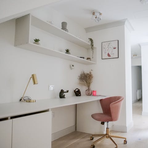 Get some work done at the dedicated workspace