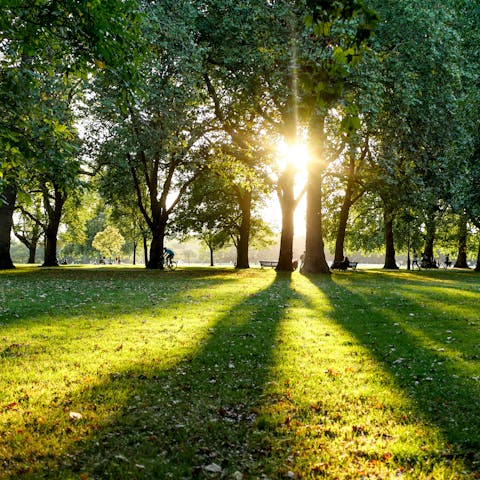 Enjoy a stroll through Hyde Park, ten minutes away