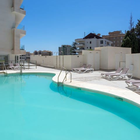 Cool off with a gentle swim in the communal pool