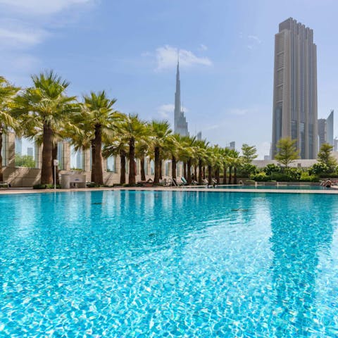 Slip into the pool for a few strokes after a busy day in the DIFC