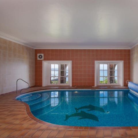 Swap the salty sea for your own indoor swimming pool