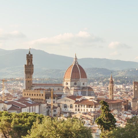Discover the renaissance treasures of Florence, a thirty-minute drive away