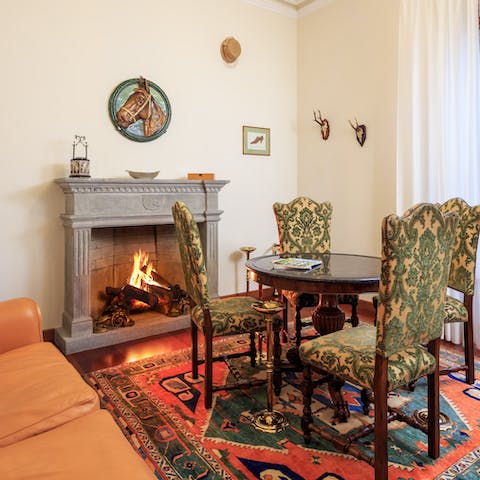 Gather around one of the fireplaces and play some board games when the Tuscan weather turns chilly