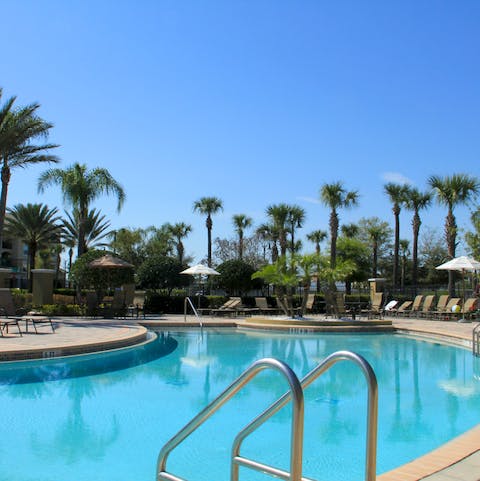 Plunge into the pristine pool for a few laps
