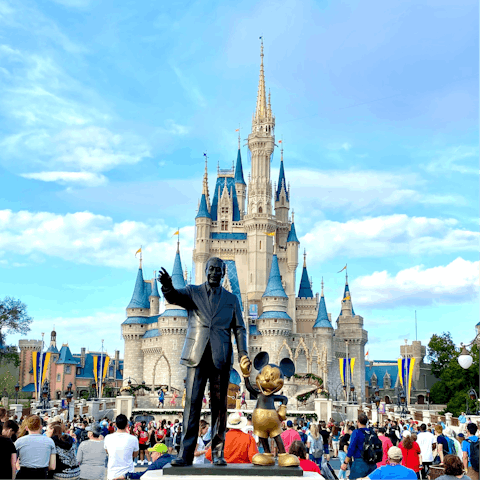 Make memories with your favourite characters at Walt Disney World, a short distance away