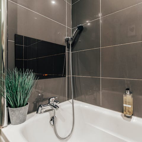 Treat yourself to a long soak in the tub after a day of walking around Handsworth 