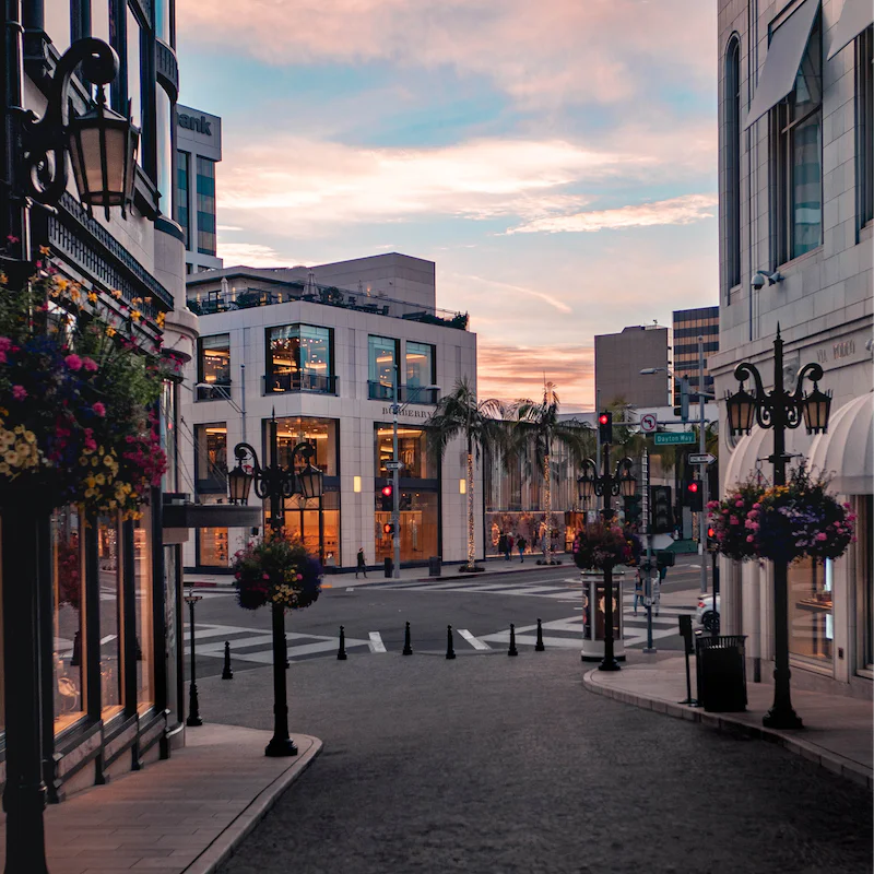 Shop down the streets of Beverly Hills – just a short drive away