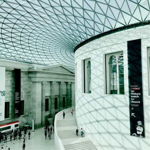 Visit the British Museum, an eight-minute stroll from your doorstep